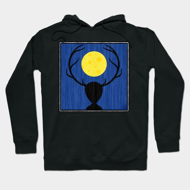 The Blizzard - Hannibal Wendigo and Moon Hoodie by OrionLodubyal